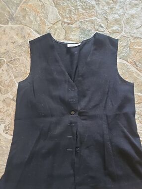 Vintage Black Vest Top